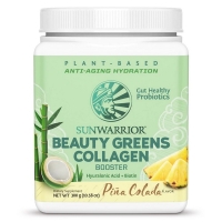 Sunwarrior Beauty Greens Kollagenbildende Pulver Pina Colada 300 Gramm